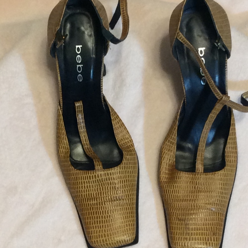 Tan Bebe Pumps